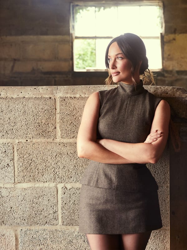 Buxton Skirt - Brown Herringbone